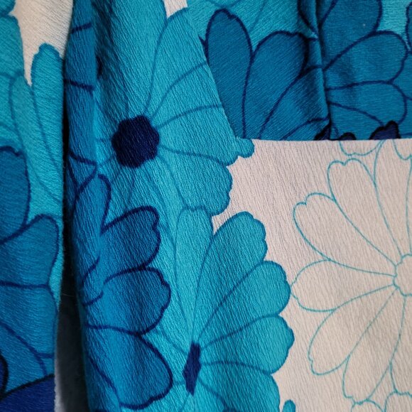 Vintage 60s Cotton Floral Maxi Dress - Picture 6 of 11